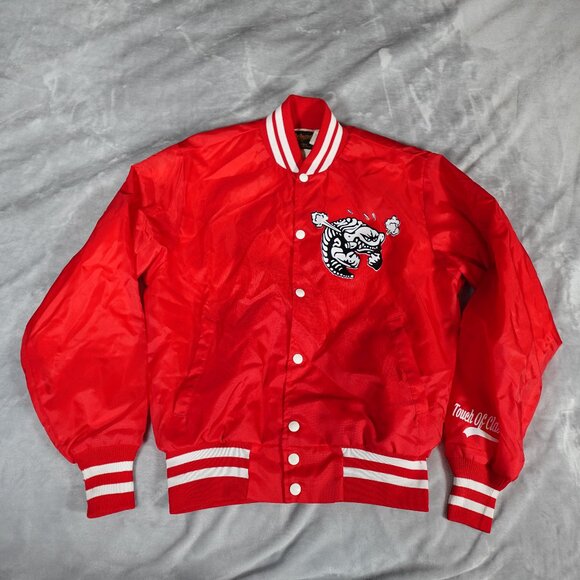 Vintage Swingster Rampaging Trilobites Bomber Jacket Mens S Dinosaurs TV Show - Picture 3 of 13